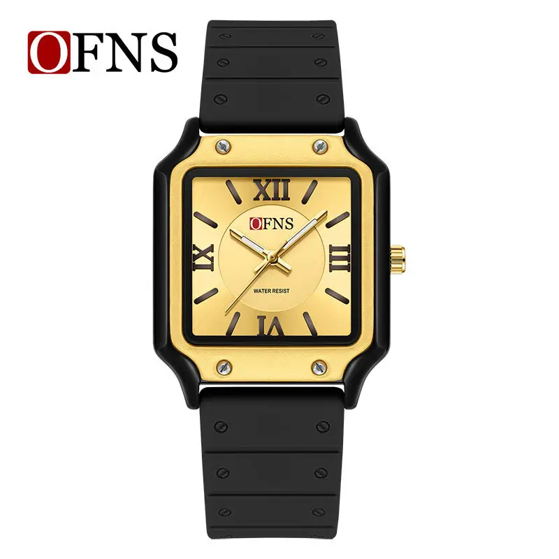 O'FNS White Roman Scale Waterproof Watch for Teens