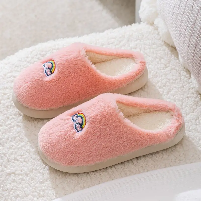 Winter fleece-lined Thick Bottom Trendy Outfit Couple Cotton Slippers Home Room Velvet Warm Non-Slip Soft Bottom Cotton Slippers - Image 6