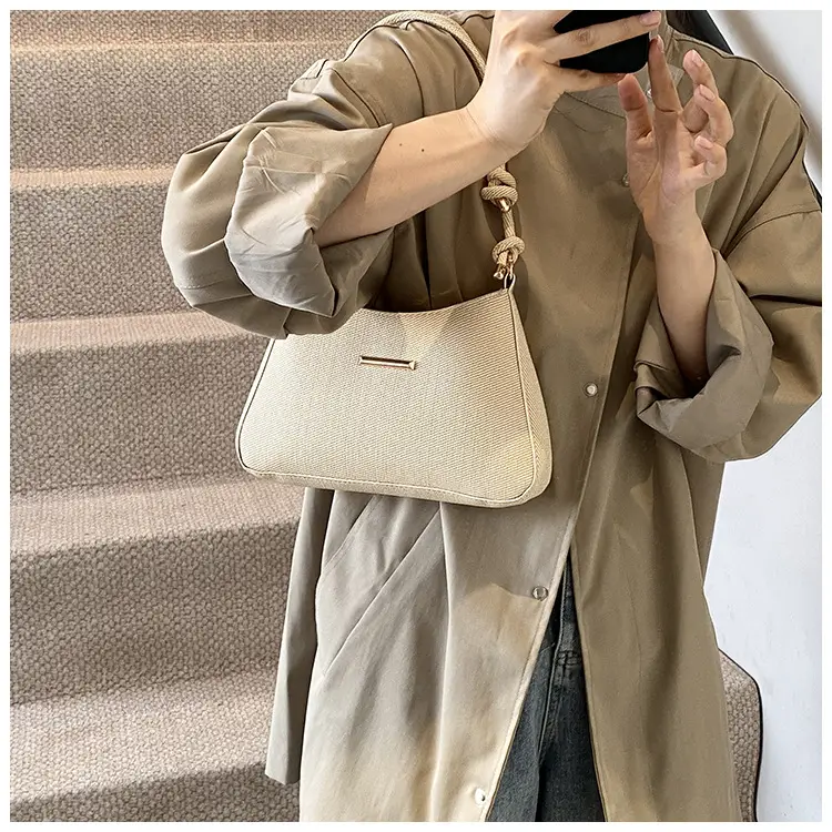 Women's Vintage Shoulder Bag Beige Large Capacity — feature 17