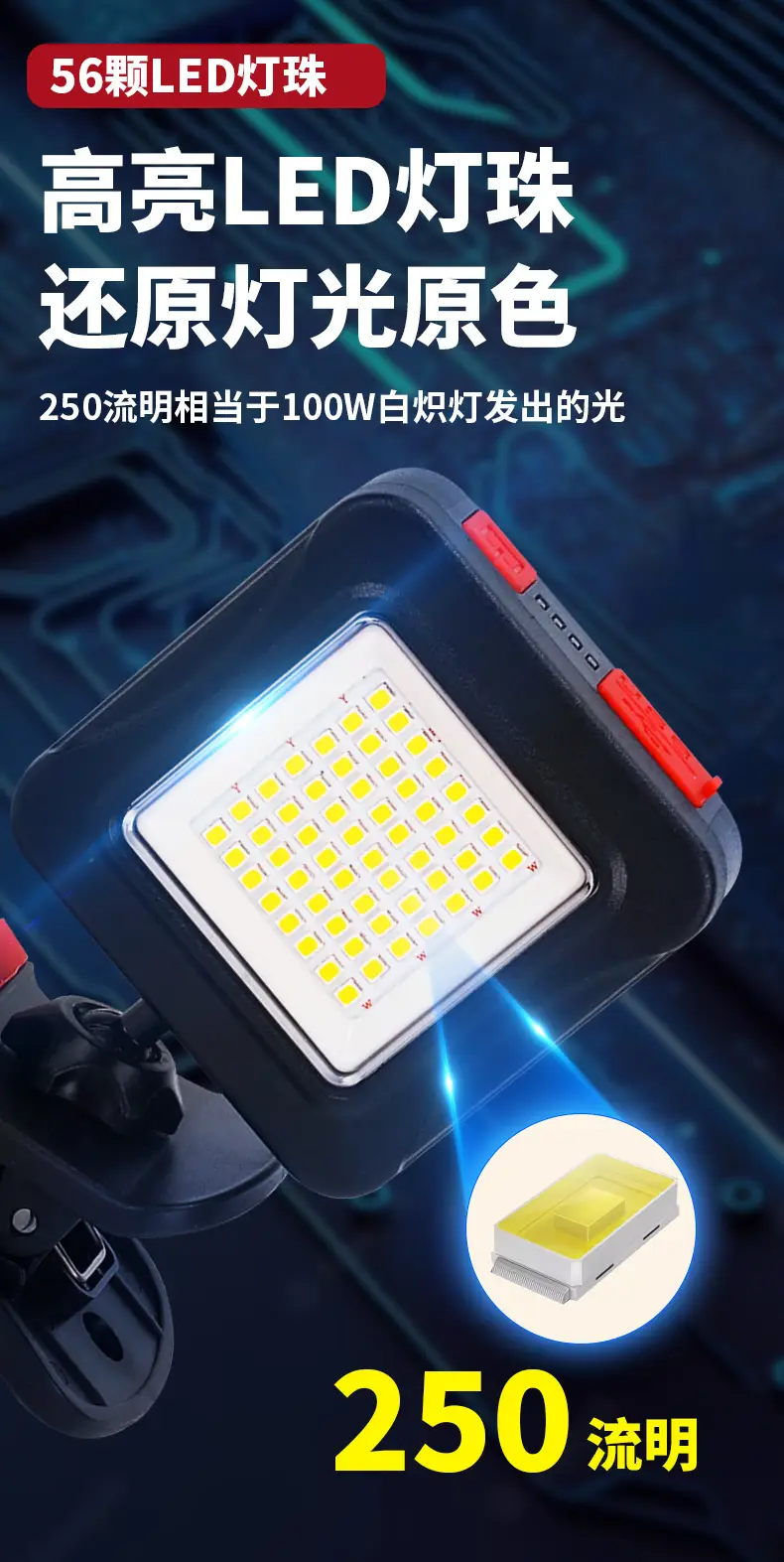 Rechargeable Multi-Function Work Light with USB Output β feature 4