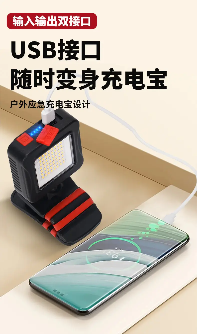 Rechargeable Multi-Function Work Light with USB Output β feature 7