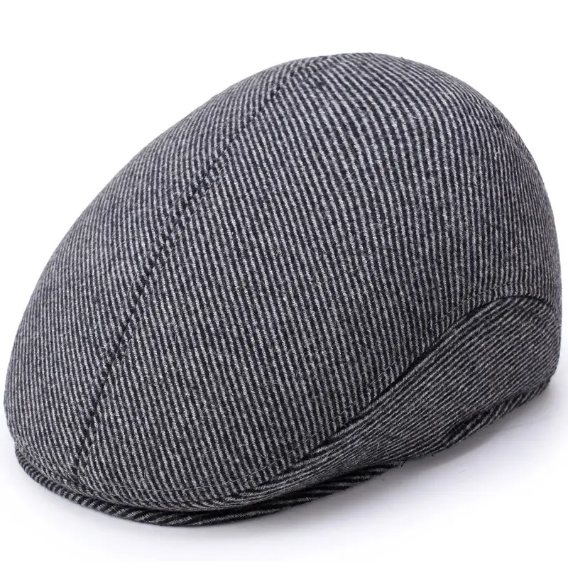 Middle-aged Woolen Peaked Cap for Men Winter Warm - Image 3