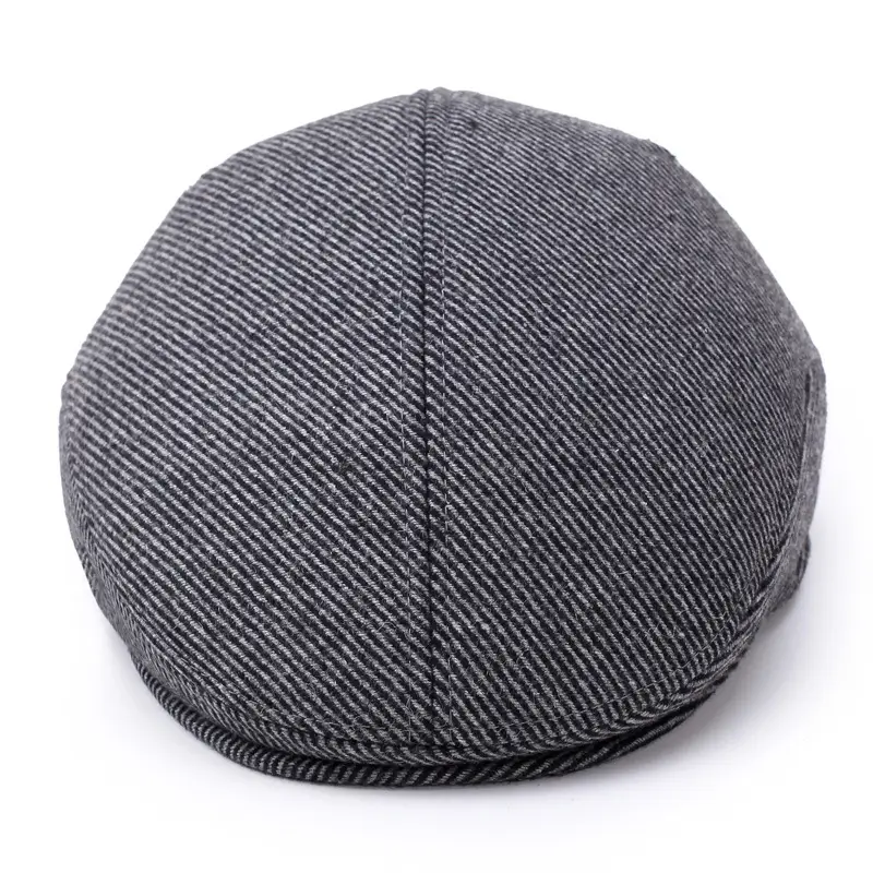 Middle-aged Woolen Peaked Cap for Men Winter Warm - Image 4