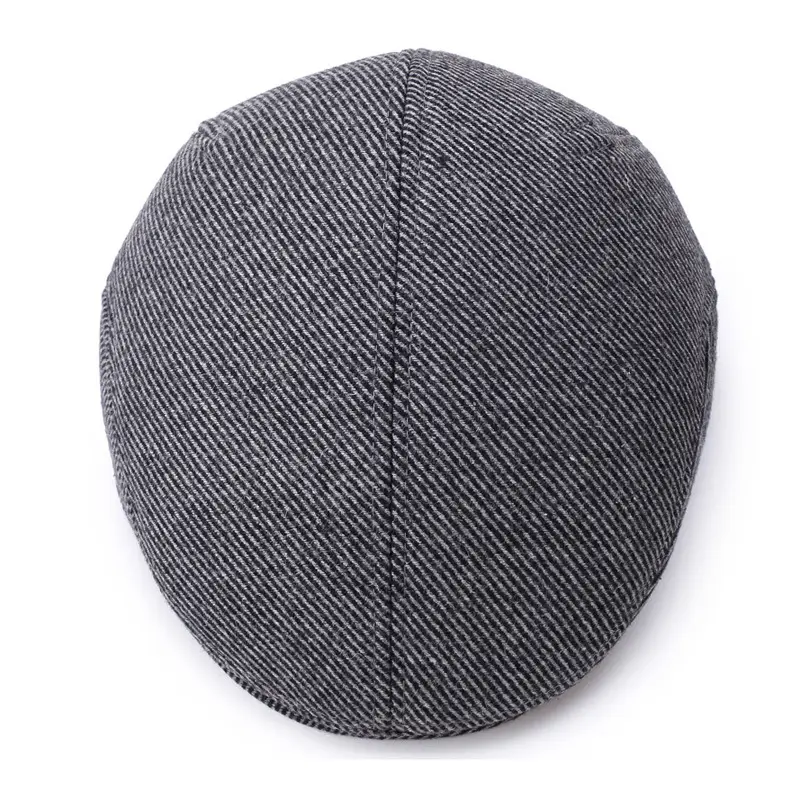 Middle-aged Woolen Peaked Cap for Men Winter Warm - Image 5
