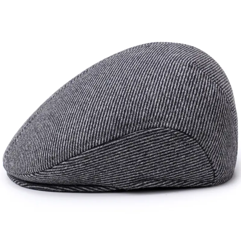 Middle-aged Woolen Peaked Cap for Men Winter Warm - Image 6