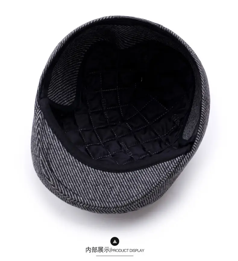 Middle-aged Woolen Peaked Cap for Men Winter Warm — feature 10
