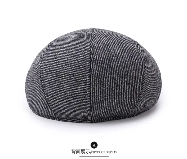 Middle-aged Woolen Peaked Cap for Men Winter Warm — feature 8