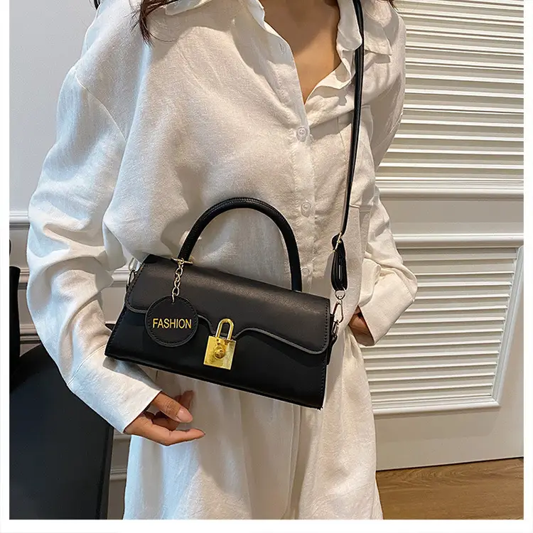 Black Crossbody Bag with Gold Lock for Women 2024 — feature 22