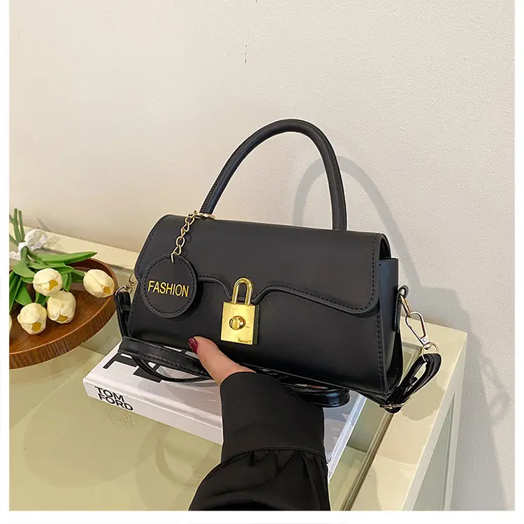 Black Crossbody Bag with Gold Lock for Women 2024 — feature 27