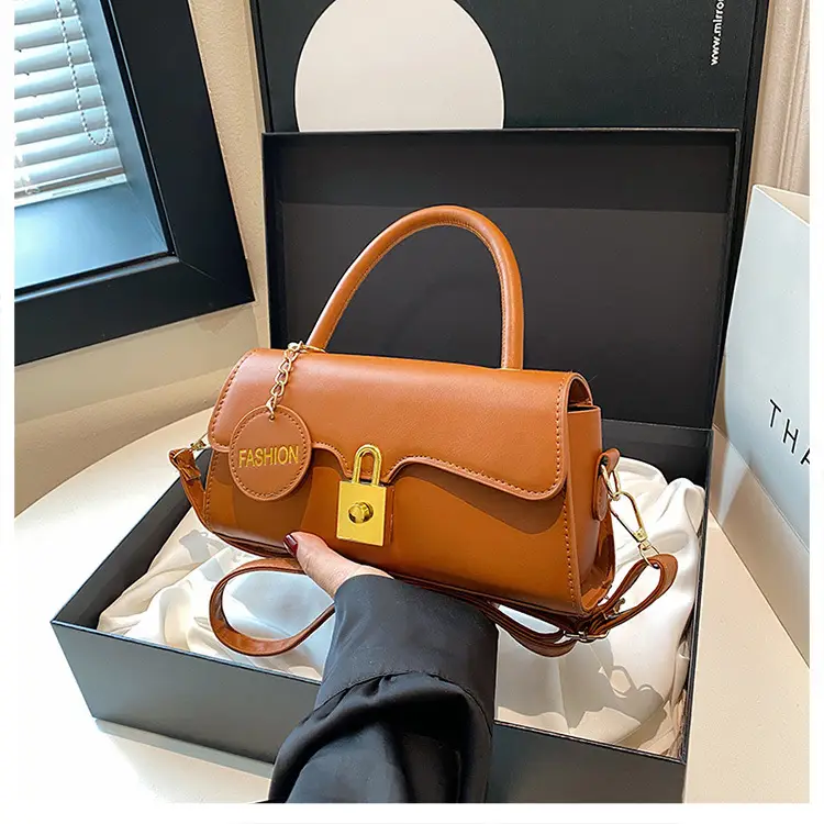 Black Crossbody Bag with Gold Lock for Women 2024 — feature 29