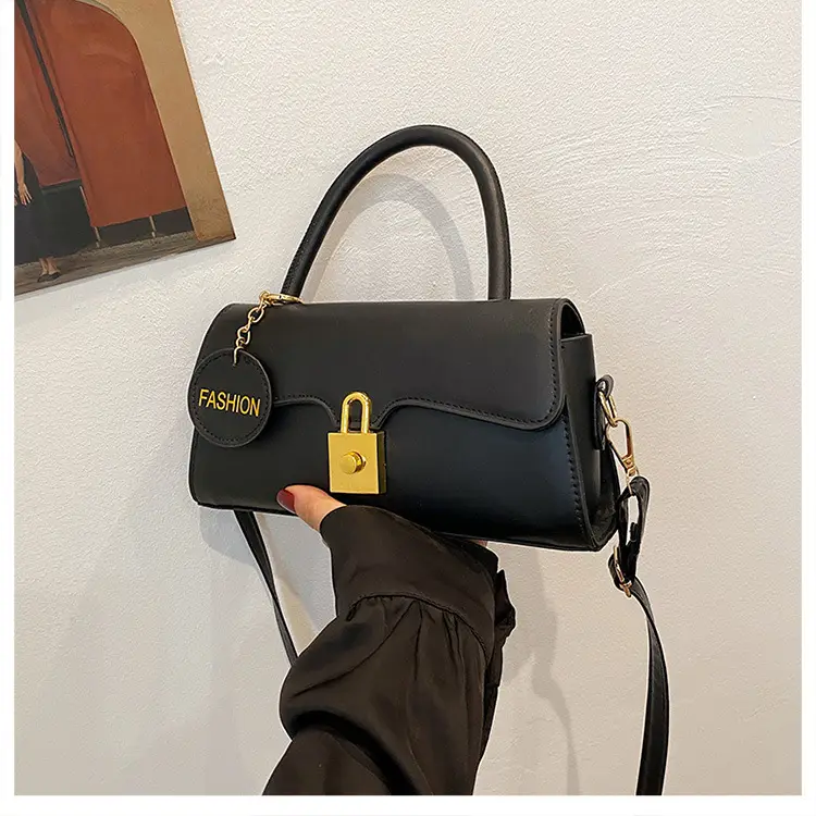 Black Crossbody Bag with Gold Lock for Women 2024 — feature 34