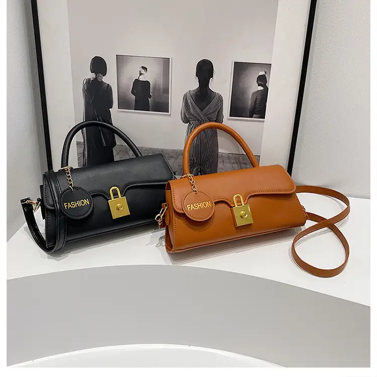 Black Crossbody Bag with Gold Lock for Women 2024 — feature 35