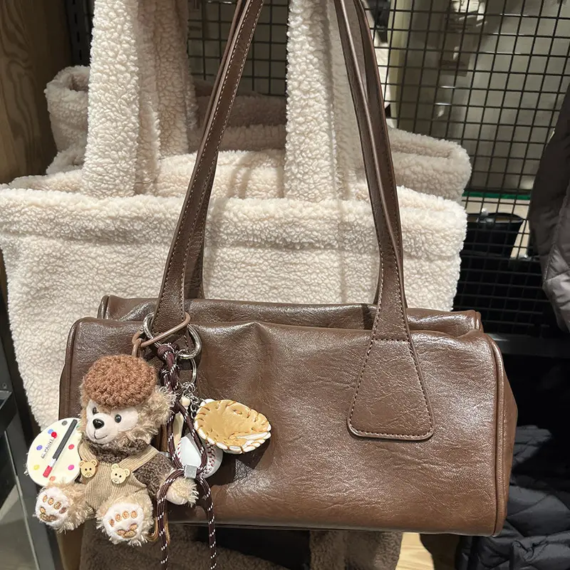 Women's Korean Ins Retro Shoulder Bag Brown 2026 — feature 10