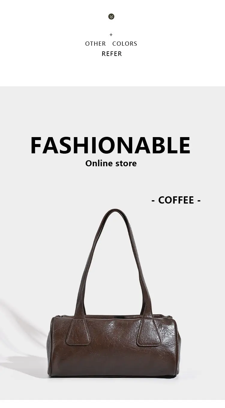 Women's Korean Ins Retro Shoulder Bag Brown 2026 — feature 11