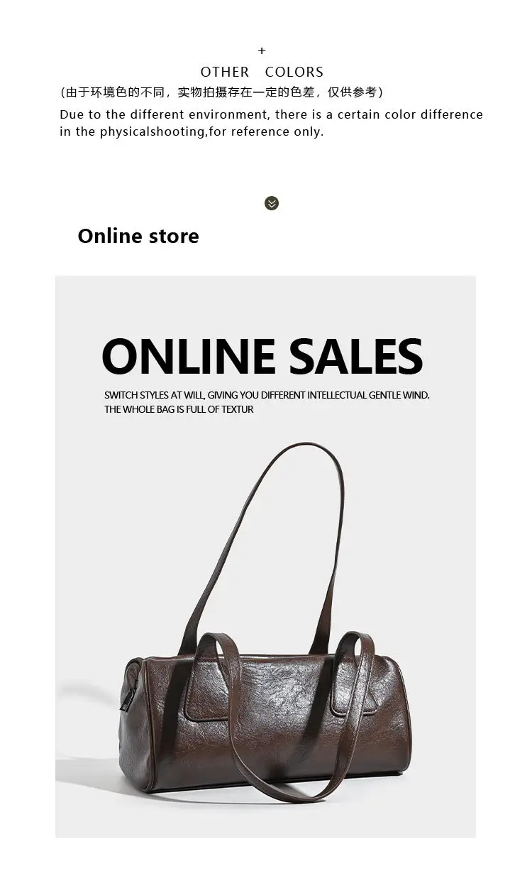 Women's Korean Ins Retro Shoulder Bag Brown 2026 — feature 12