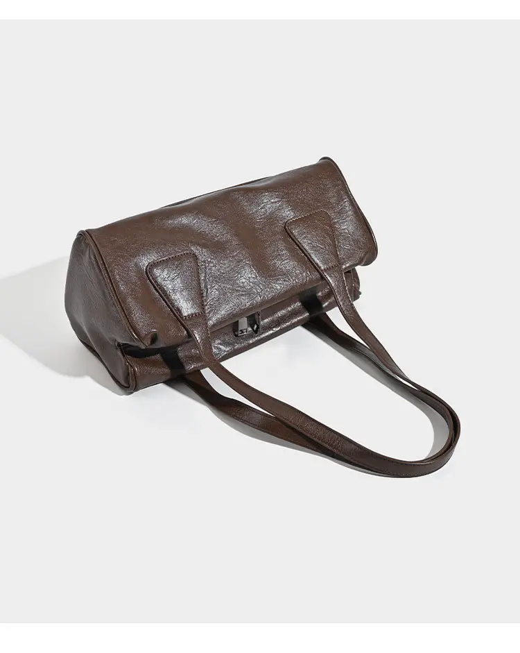 Women's Korean Ins Retro Shoulder Bag Brown 2026 — feature 16