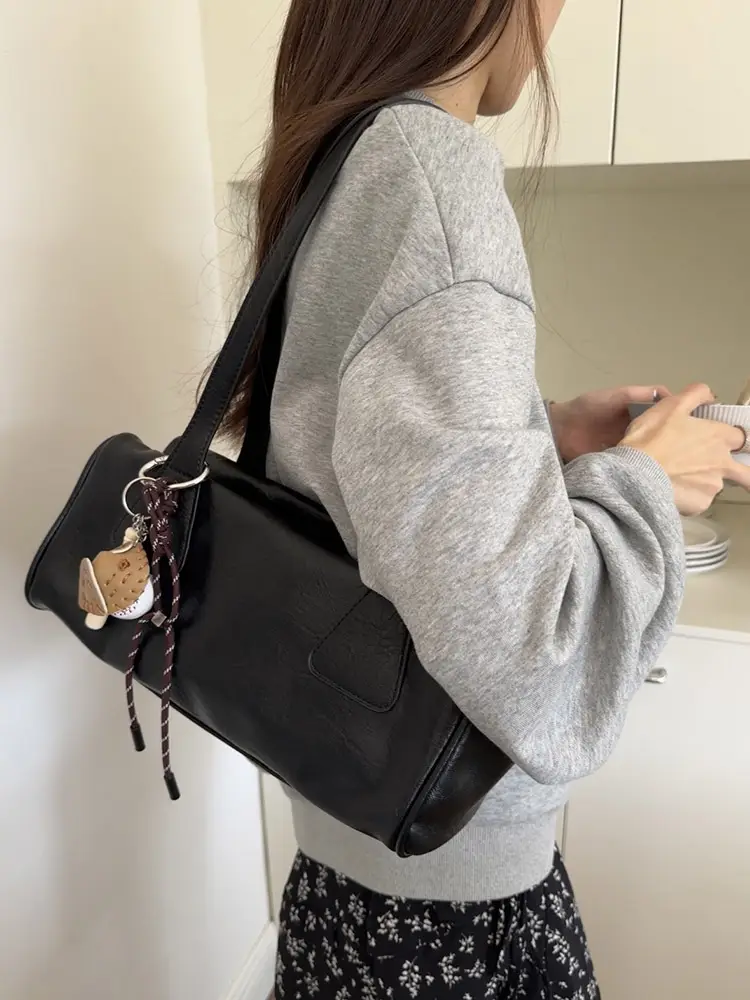 Women's Korean Ins Retro Shoulder Bag Brown 2026 — feature 18