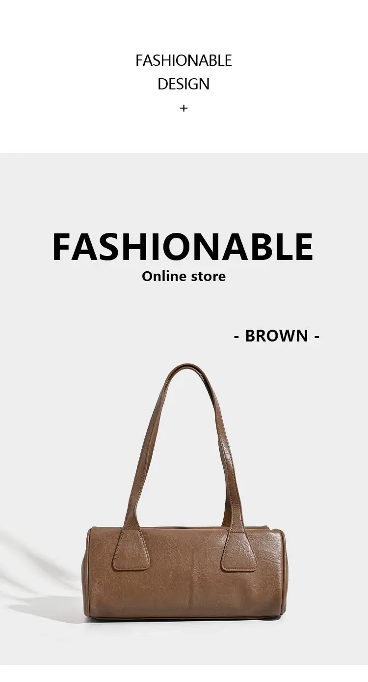 Women's Korean Ins Retro Shoulder Bag Brown 2026 — feature 20