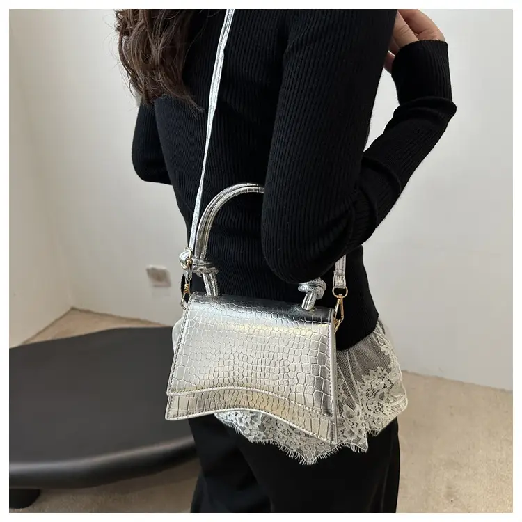 Women's White Croc Patch Crossbody Bag 2024 — feature 12
