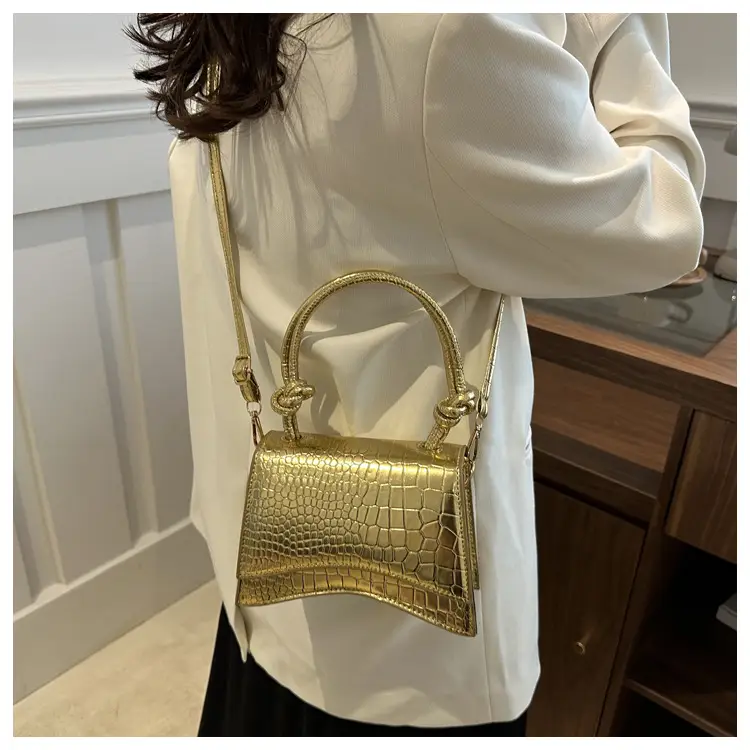 Women's White Croc Patch Crossbody Bag 2024 — feature 17