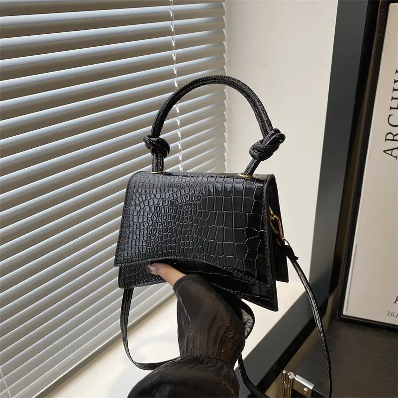 Women's White Croc Patch Crossbody Bag 2024 - Image 2