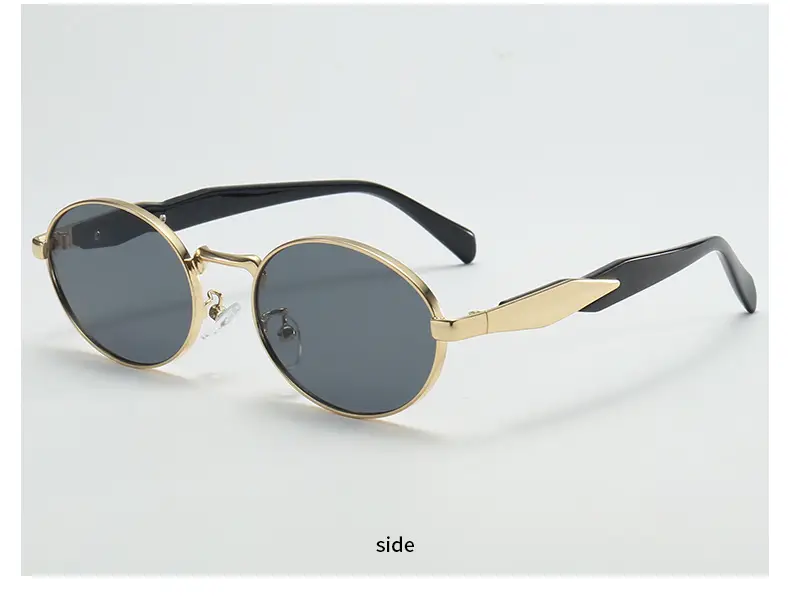 Metal Anti-UV Sunglasses with Rose Gold Tint — feature 11