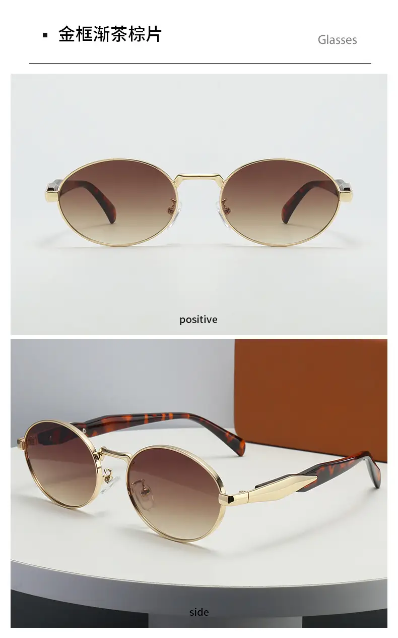 Metal Anti-UV Sunglasses with Rose Gold Tint — feature 14