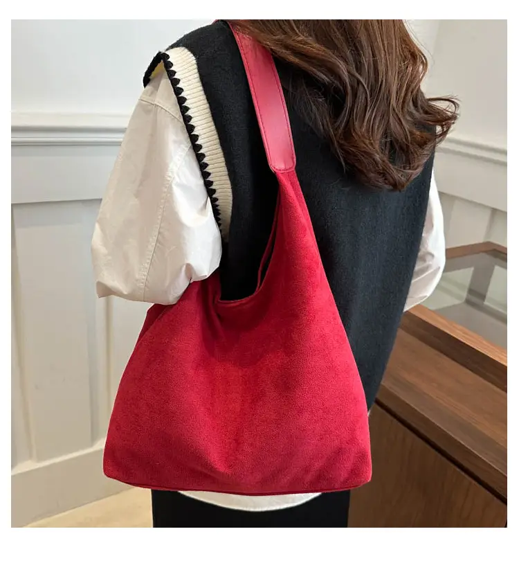 Red Korean Style Shoulder Tote Bag for Women — feature 14