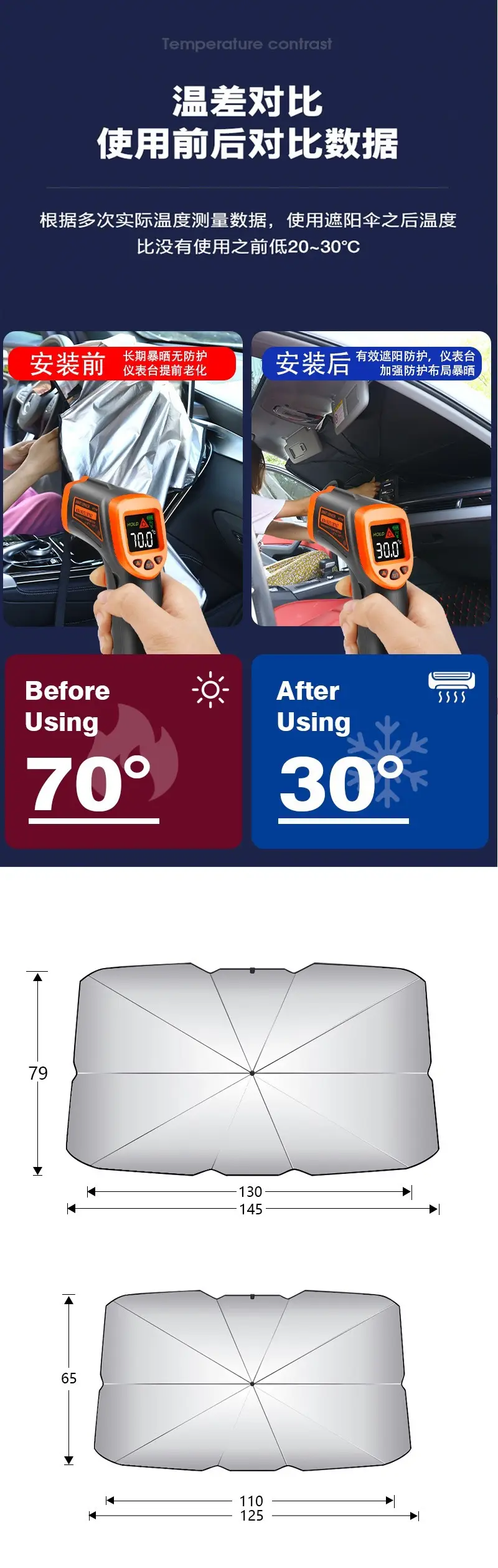 Suitable for Chery Ruihu 8/7/3/Ruihu 5X Erez 5/7 car sunshade sunscreen and heat insulation ants — feature 7