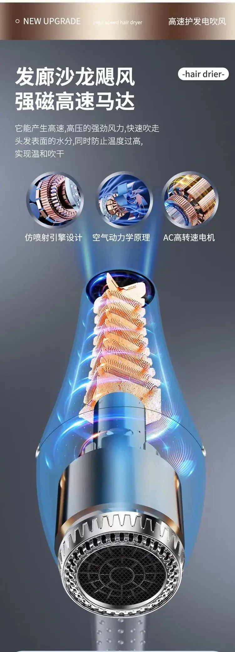 Silent High-Power Hair Dryer with Negative Ion Technology — feature 4