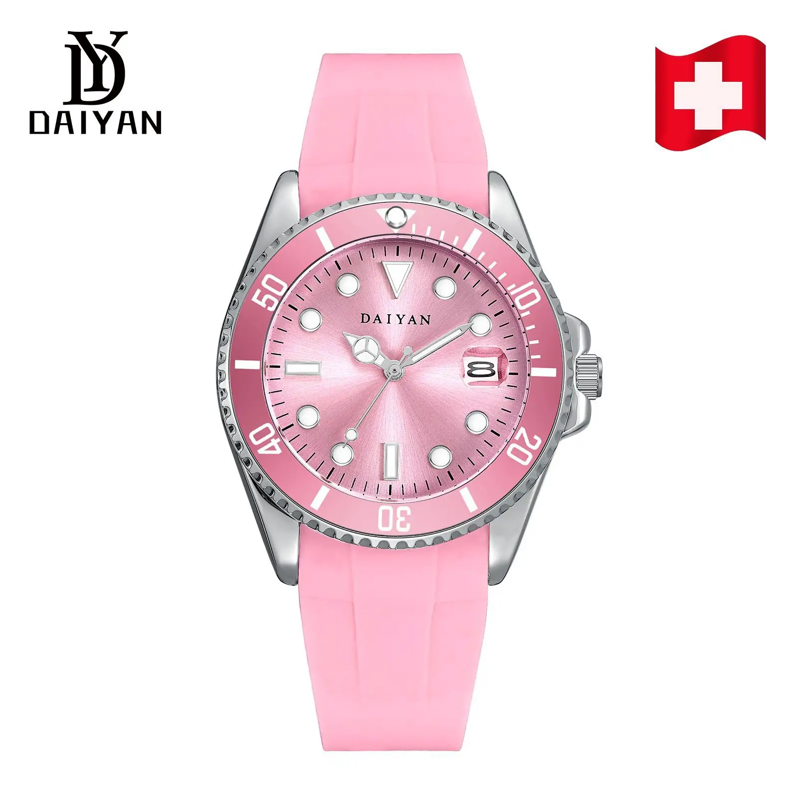 Daiyan Luminous Green Men's Watch Waterproof Quartz Steel Band - Image 4