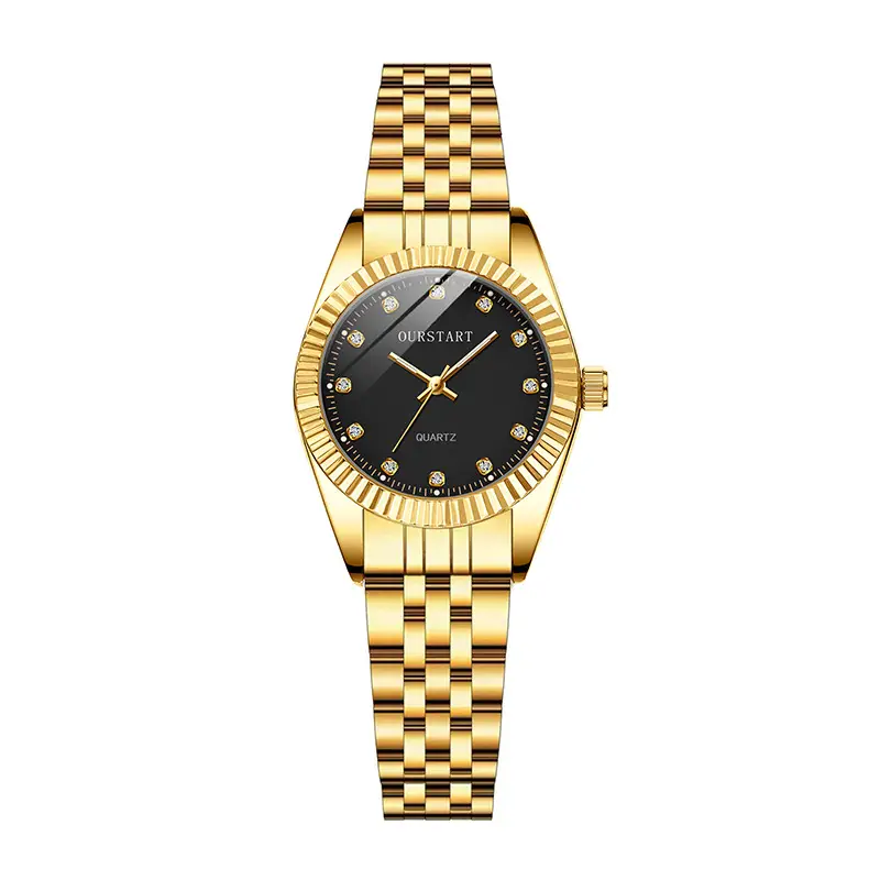 Gold Quartz Couple Watch for Men Women - Image 4