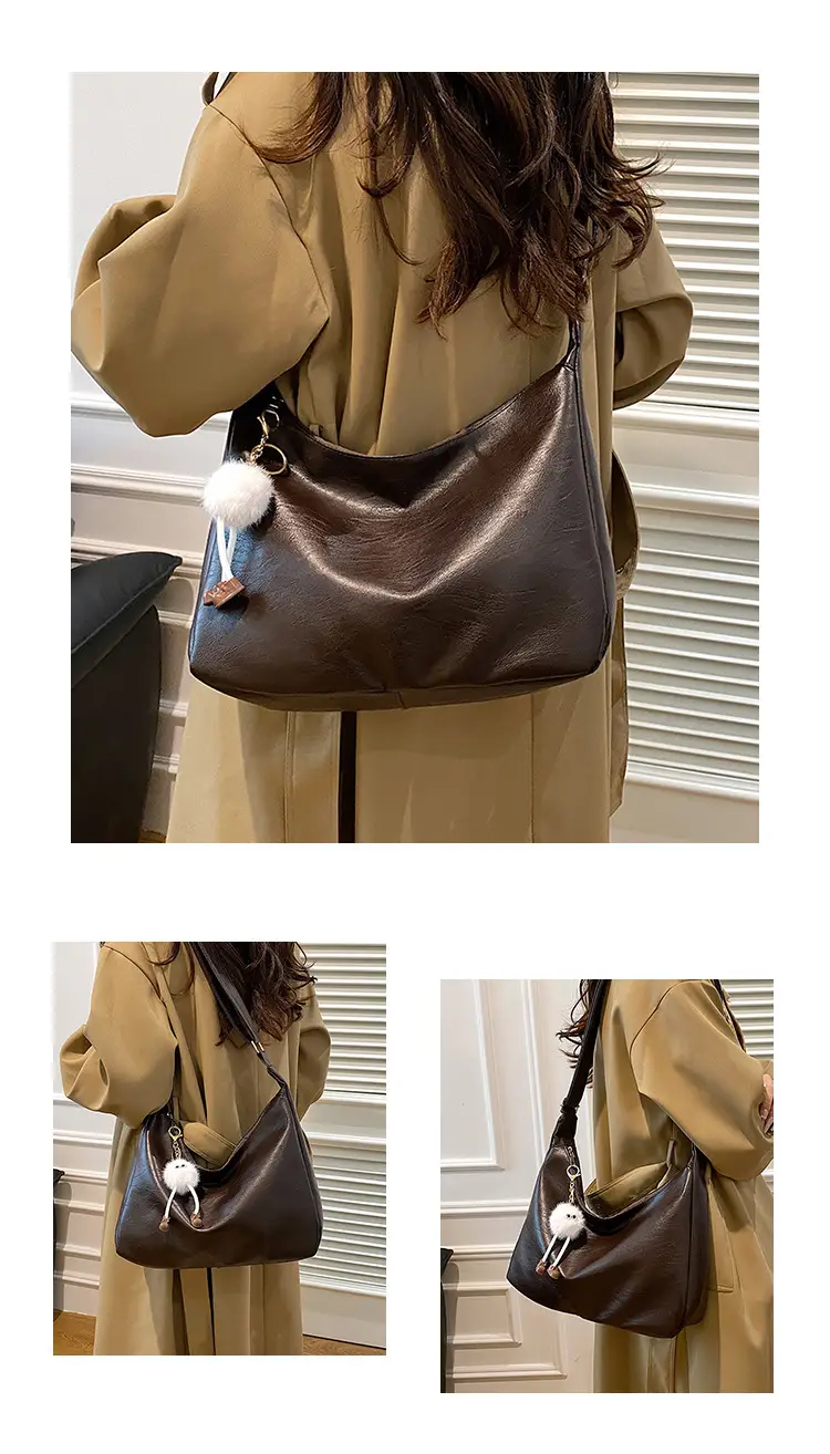 Black Large Capacity Women's Shoulder Bag 2024 — feature 23