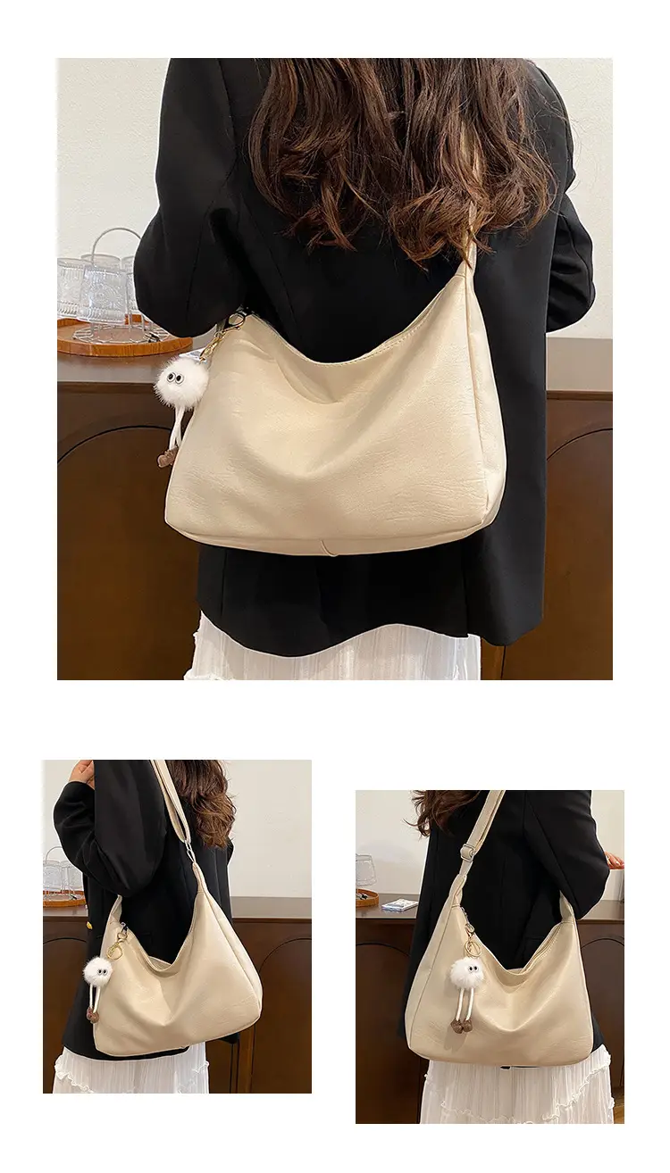 Black Large Capacity Women's Shoulder Bag 2024 — feature 25