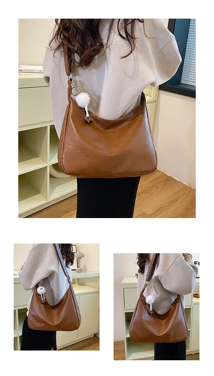 Black Large Capacity Women's Shoulder Bag 2024 — feature 26