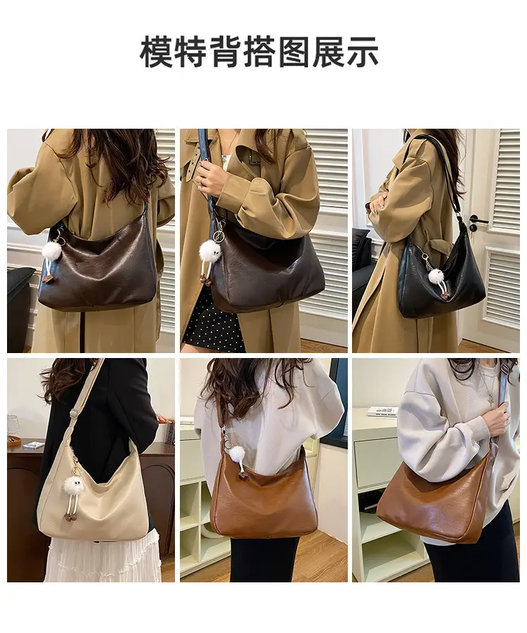 Black Large Capacity Women's Shoulder Bag 2024 — feature 9