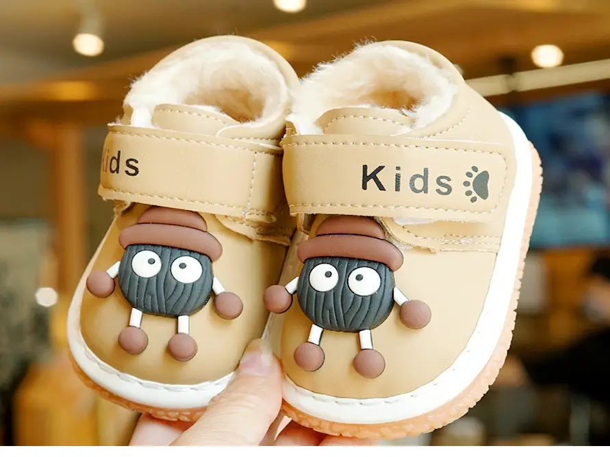 Toddler Winter Fleece Shoes 1-2Yr Non-Slip Soft Sole — feature 10
