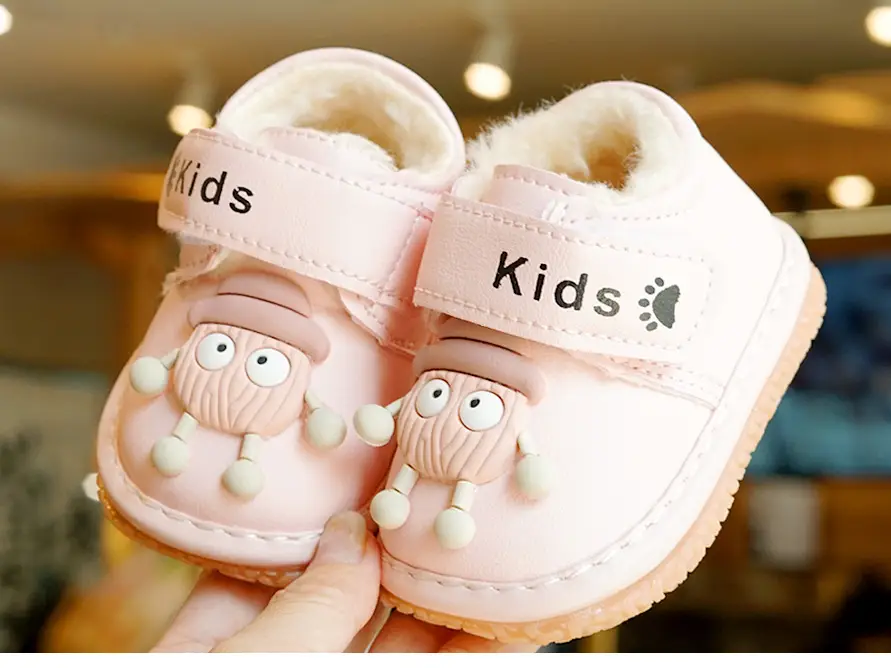 Toddler Winter Fleece Shoes 1-2Yr Non-Slip Soft Sole — feature 6