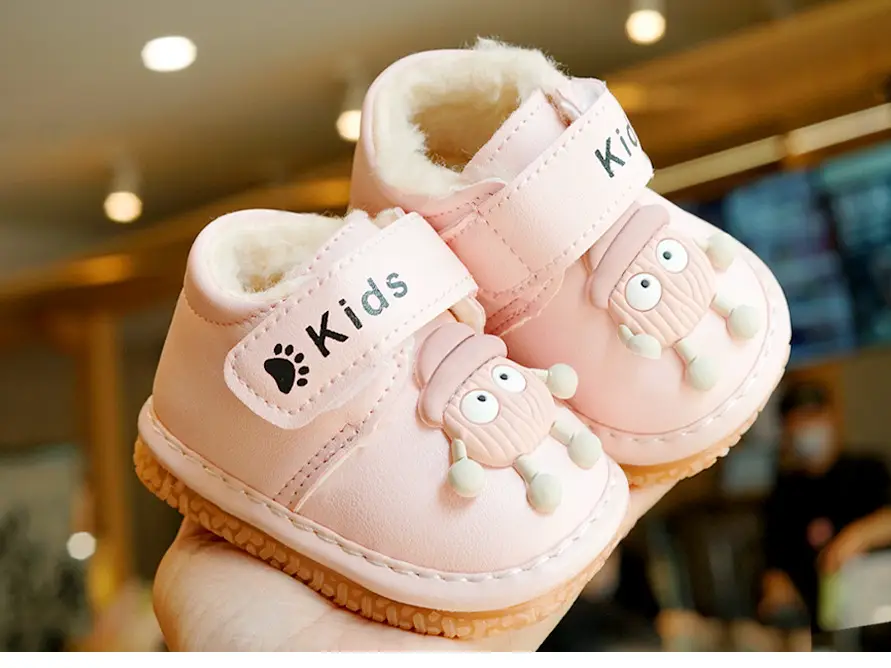 Toddler Winter Fleece Shoes 1-2Yr Non-Slip Soft Sole — feature 7