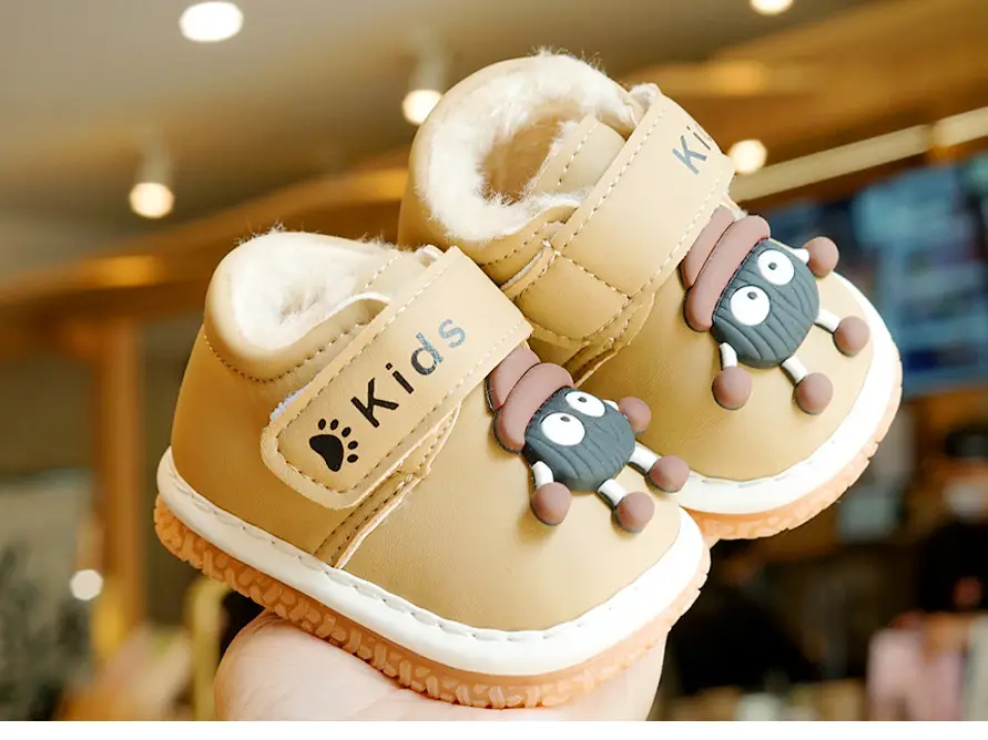 Toddler Winter Fleece Shoes 1-2Yr Non-Slip Soft Sole — feature 8
