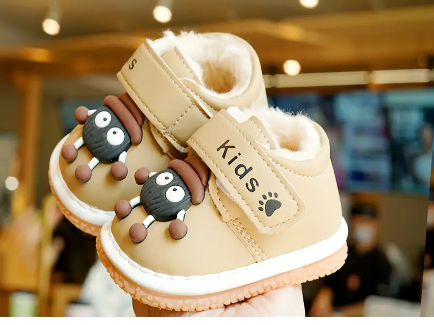 Toddler Winter Fleece Shoes 1-2Yr Non-Slip Soft Sole — feature 9