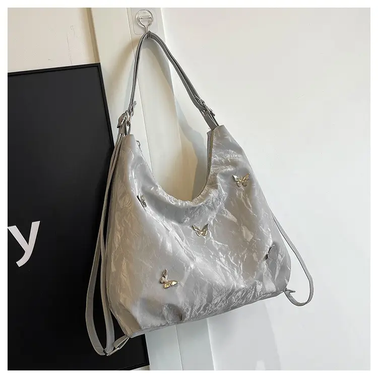 Black Butterfly Decorated Shoulder Bag for Women - Image 10