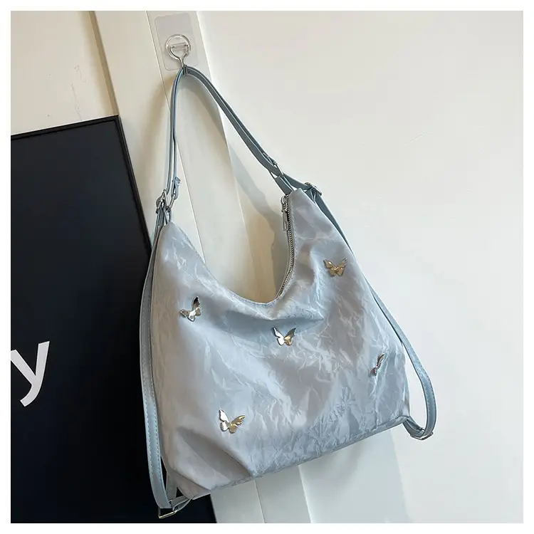 Black Butterfly Decorated Shoulder Bag for Women - Image 8