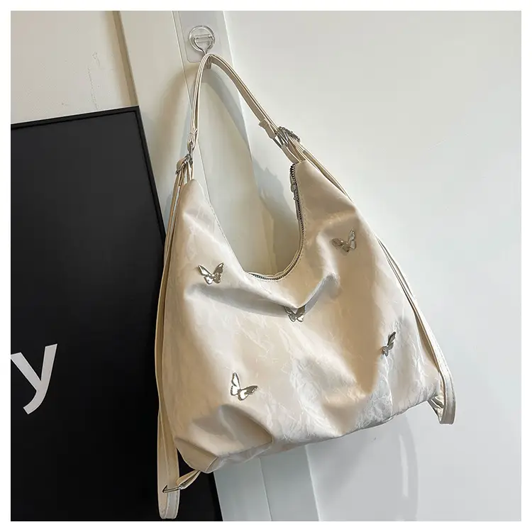 Black Butterfly Decorated Shoulder Bag for Women - Image 9