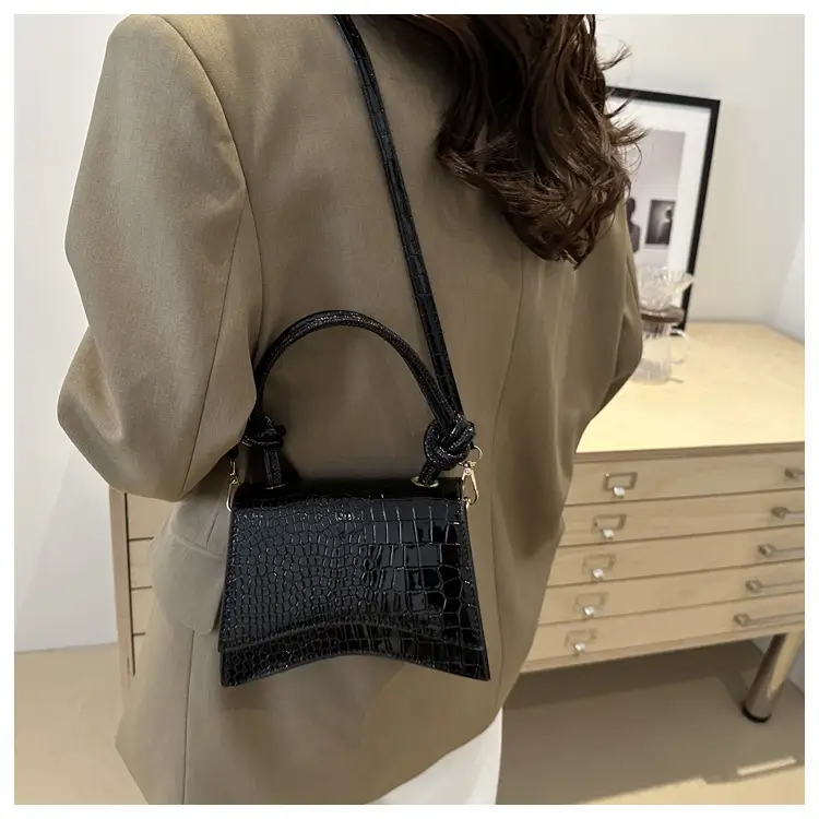 White Croc Quilted Shoulder Bag for Women — feature 21