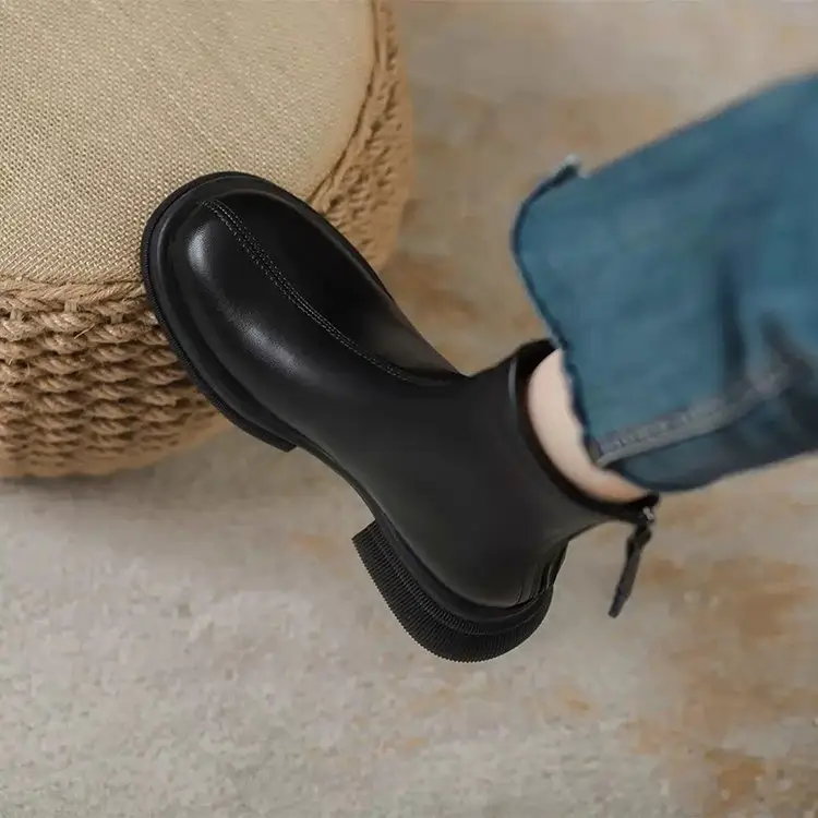 Brown Fleece Lined Ankle Boots for Women 2024 - Image 8