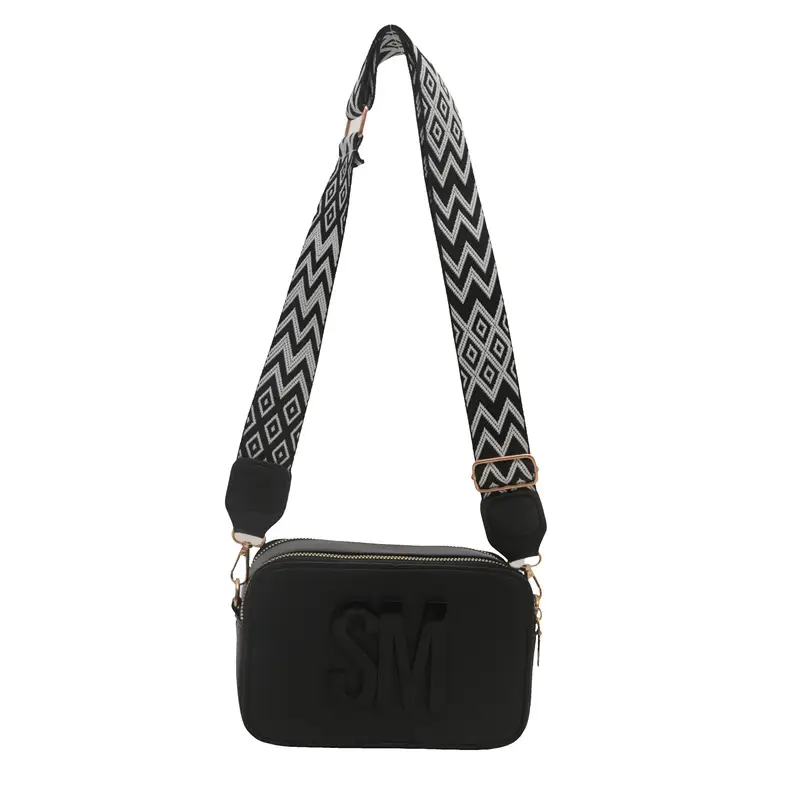 Women's Letter Print Crossbody Bag Brown Small