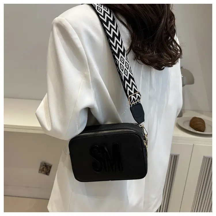 Women's Letter Print Crossbody Bag Brown Small — feature 21