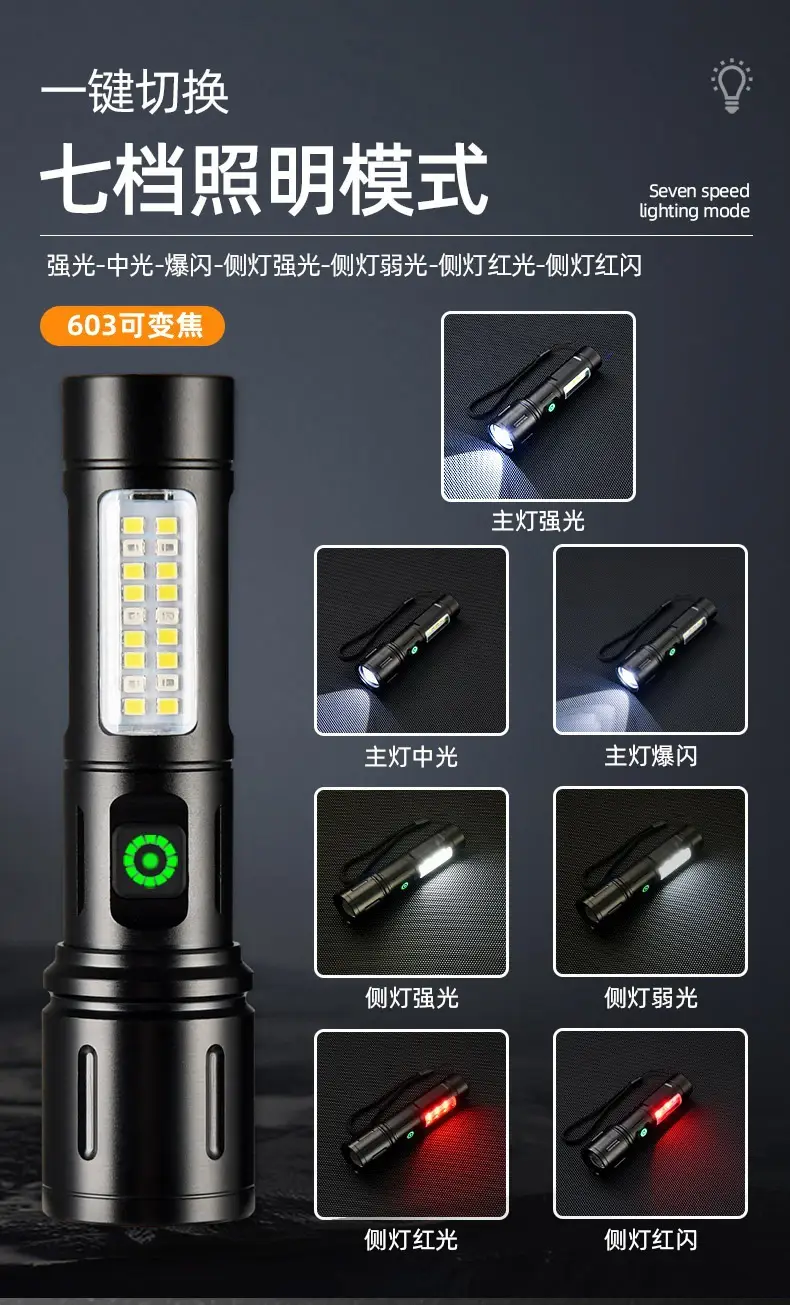 Camo Type-C Flashlight Super Bright Long Range β feature 10