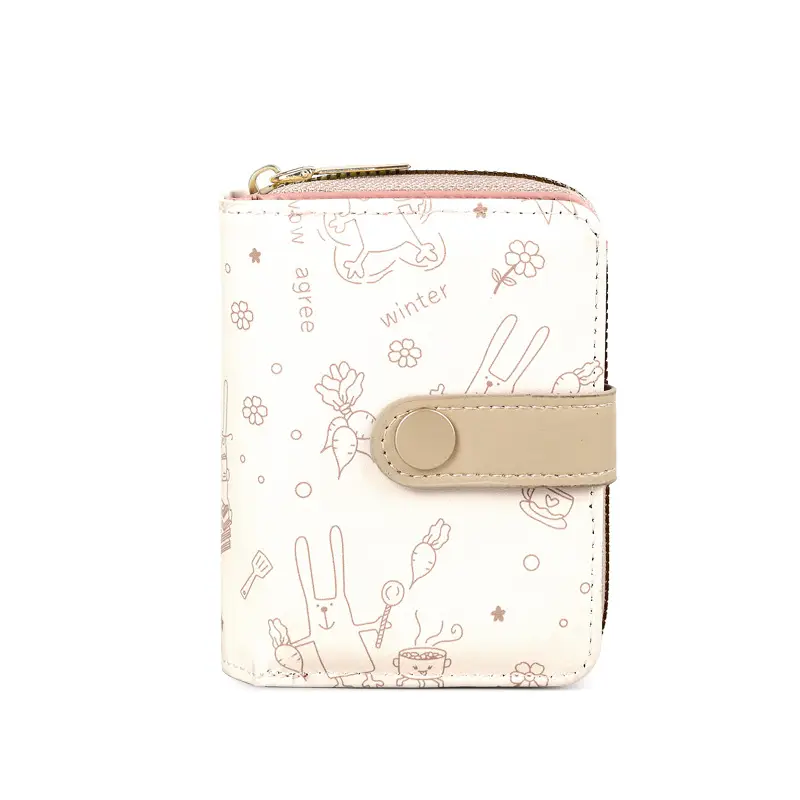 Cute Japanese Style Women's Pocket Belt Wallet with Buckle - Image 5